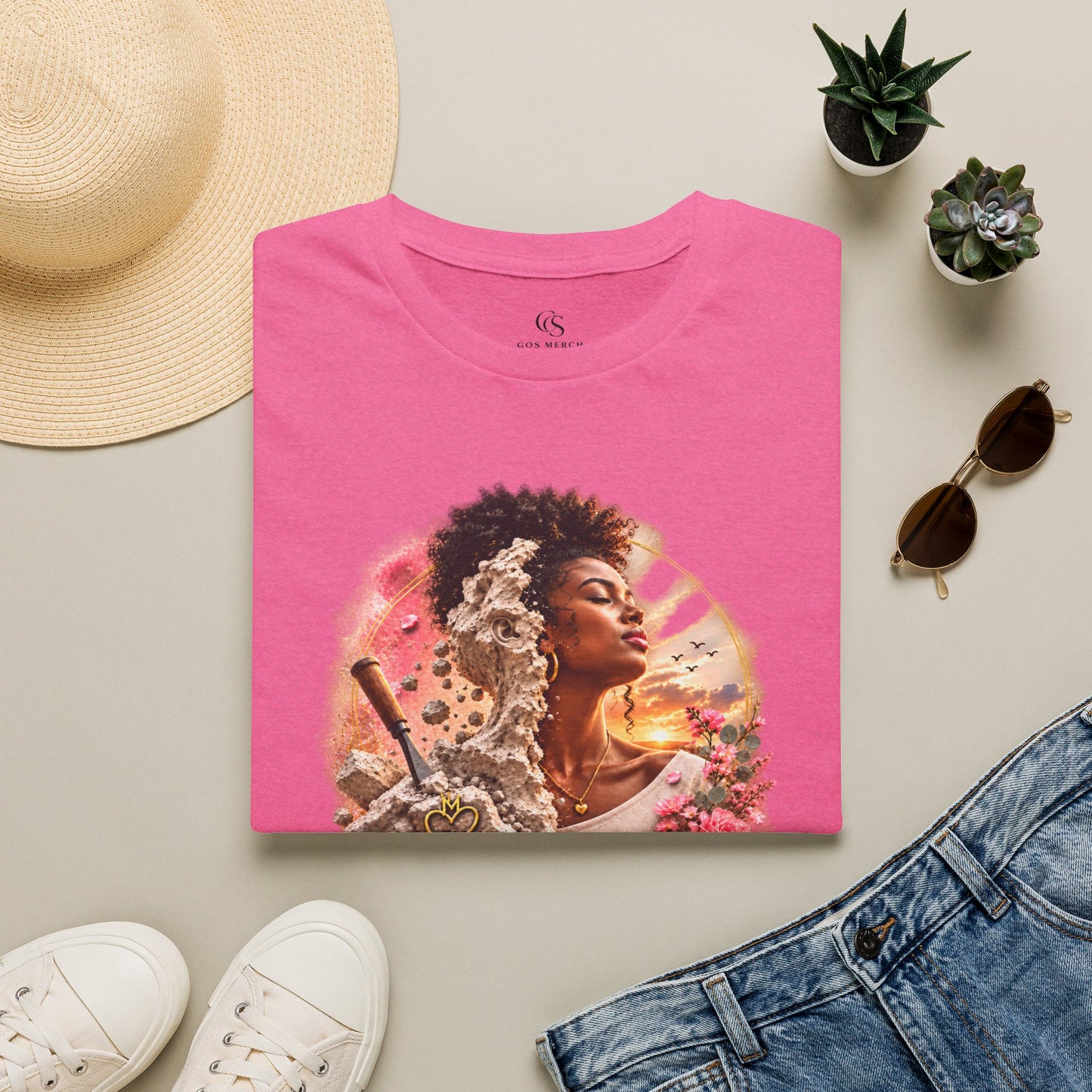 Grace In Progress Women's T-Shirt — Inspirational Afrocentric Portrait Tee