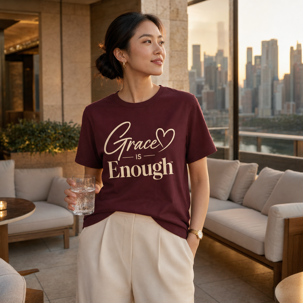Grace Is Enough Christian T-Shirt | Bella+Canvas® 3001 Signature Collection