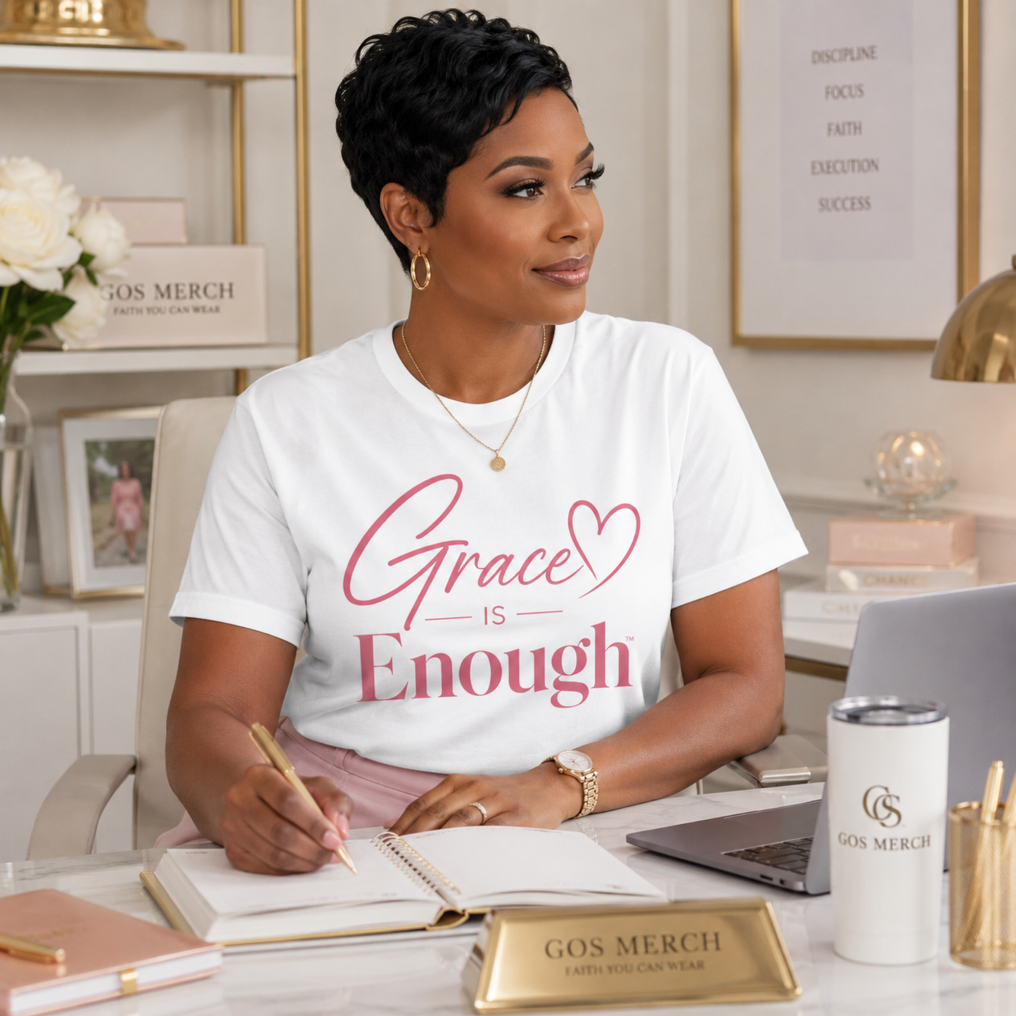 Grace Is Enough Christian T-Shirt | Bella+Canvas® 3001 Signature Collection