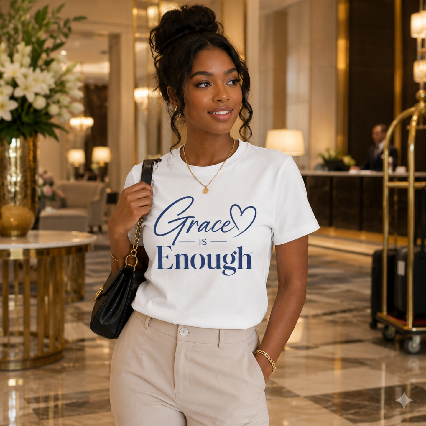 Grace Is Enough Christian T-Shirt | Bella+Canvas® 3001 Signature Collection