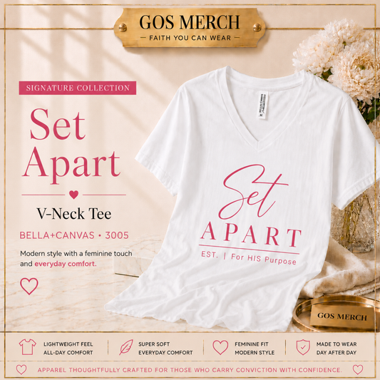 Set Apart Christian V-Neck T-Shirt