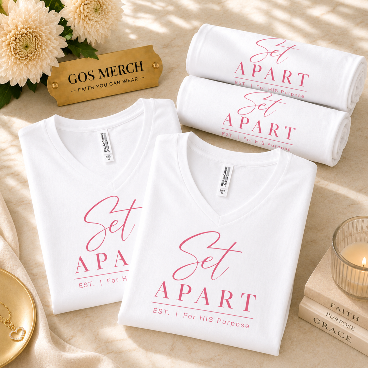 Set Apart Christian V-Neck T-Shirt