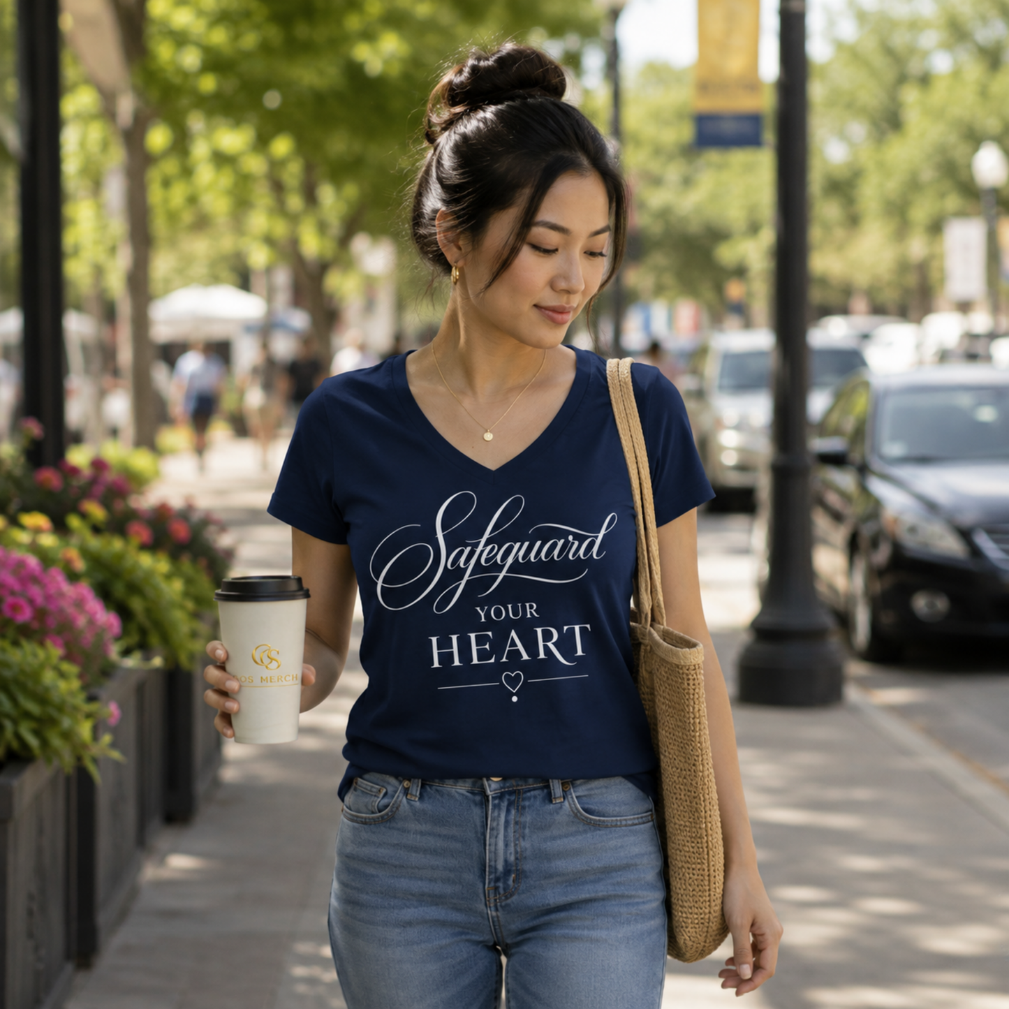 Safeguard Your Heart V-Neck Tee | Signature Collection