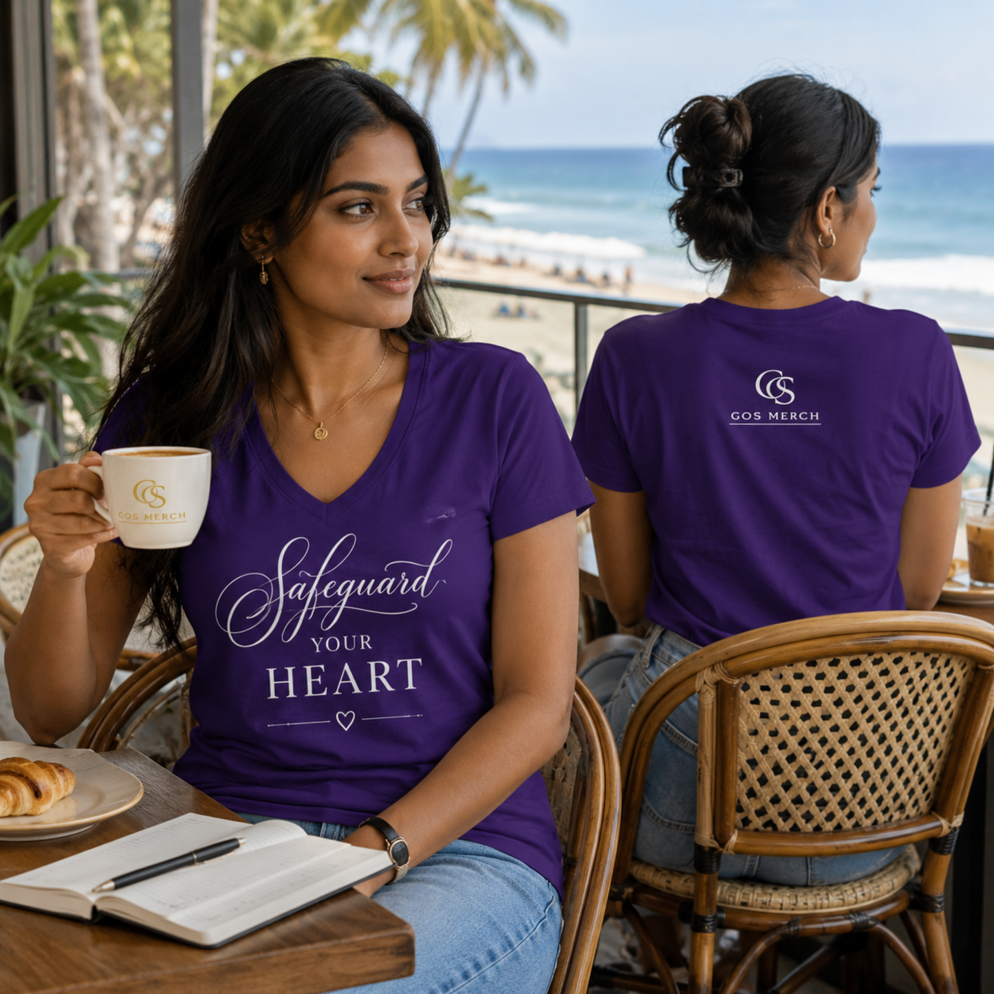 Safeguard Your Heart V-Neck Tee | Signature Collection