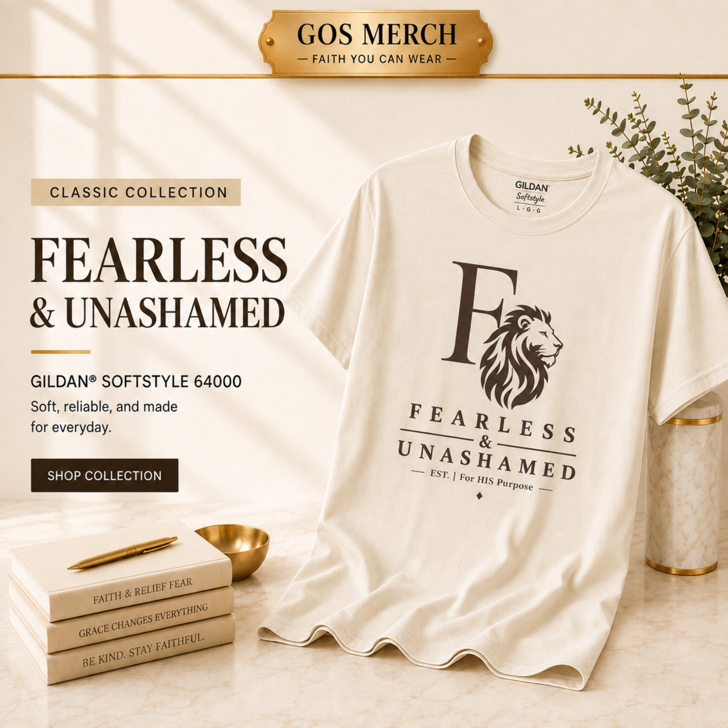Fearless & Unashamed Christian T-Shirt | Classic Collection