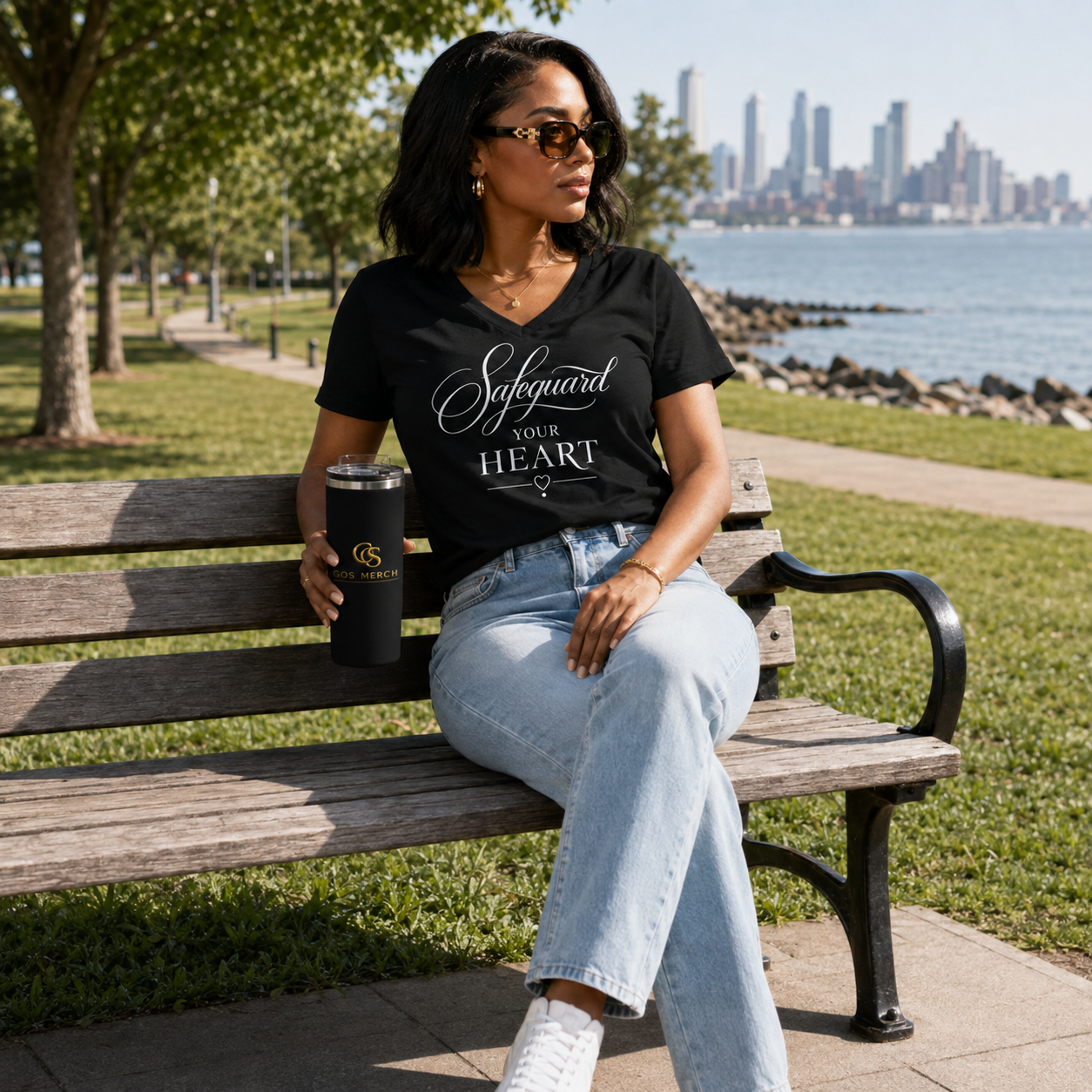 Safeguard Your Heart V-Neck Tee | Signature Collection