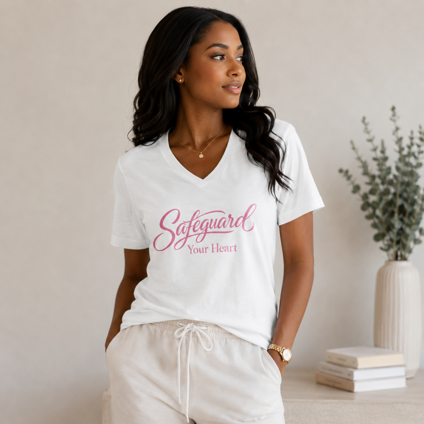 Safeguard Your Heart V-Neck Tee