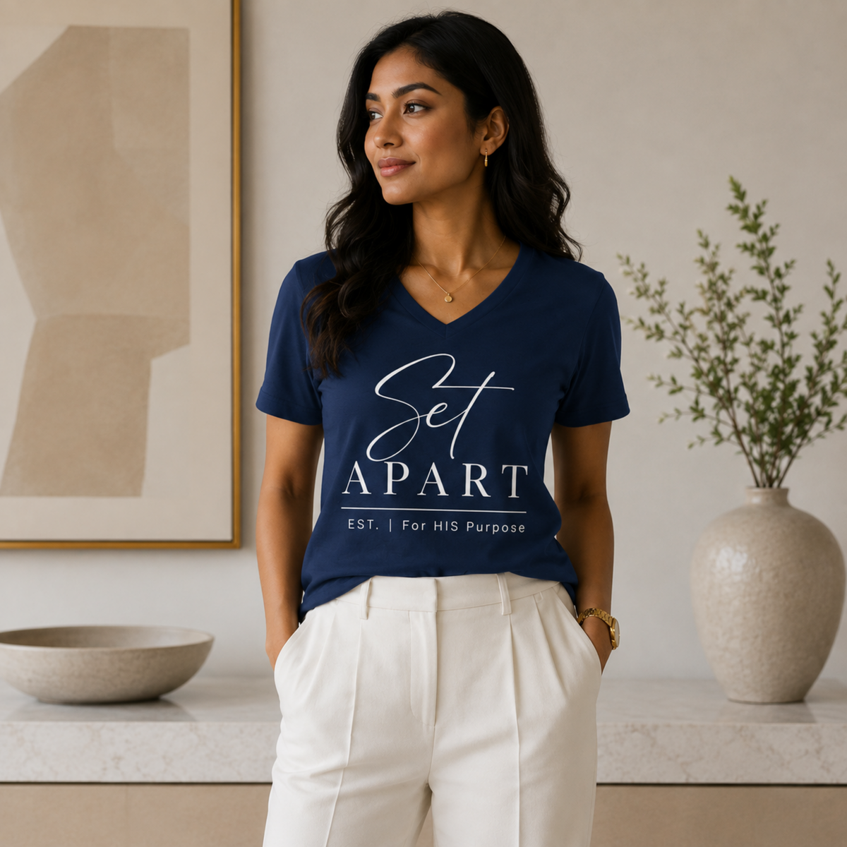 Set Apart Christian V-Neck T-Shirt