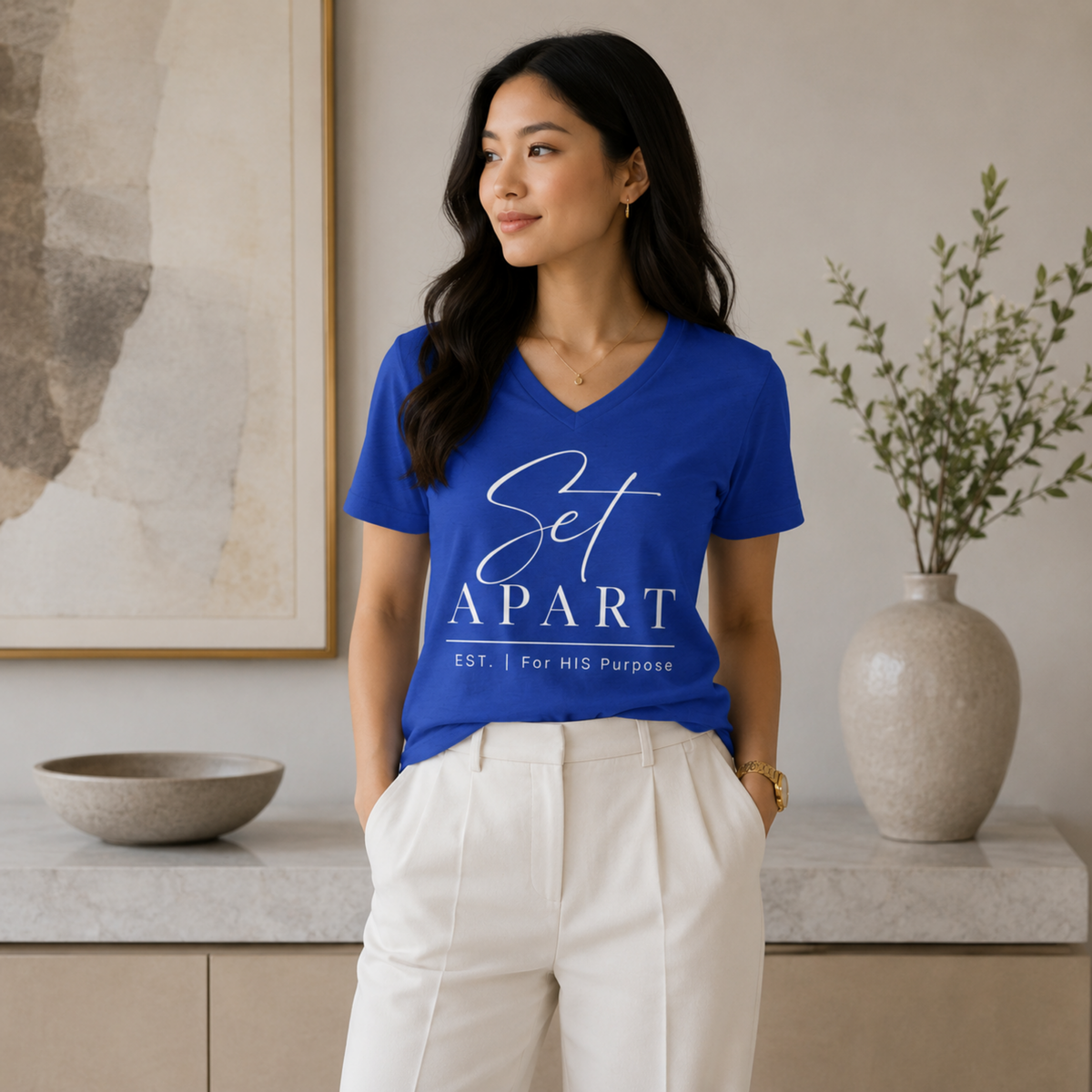 Set Apart Christian V-Neck T-Shirt