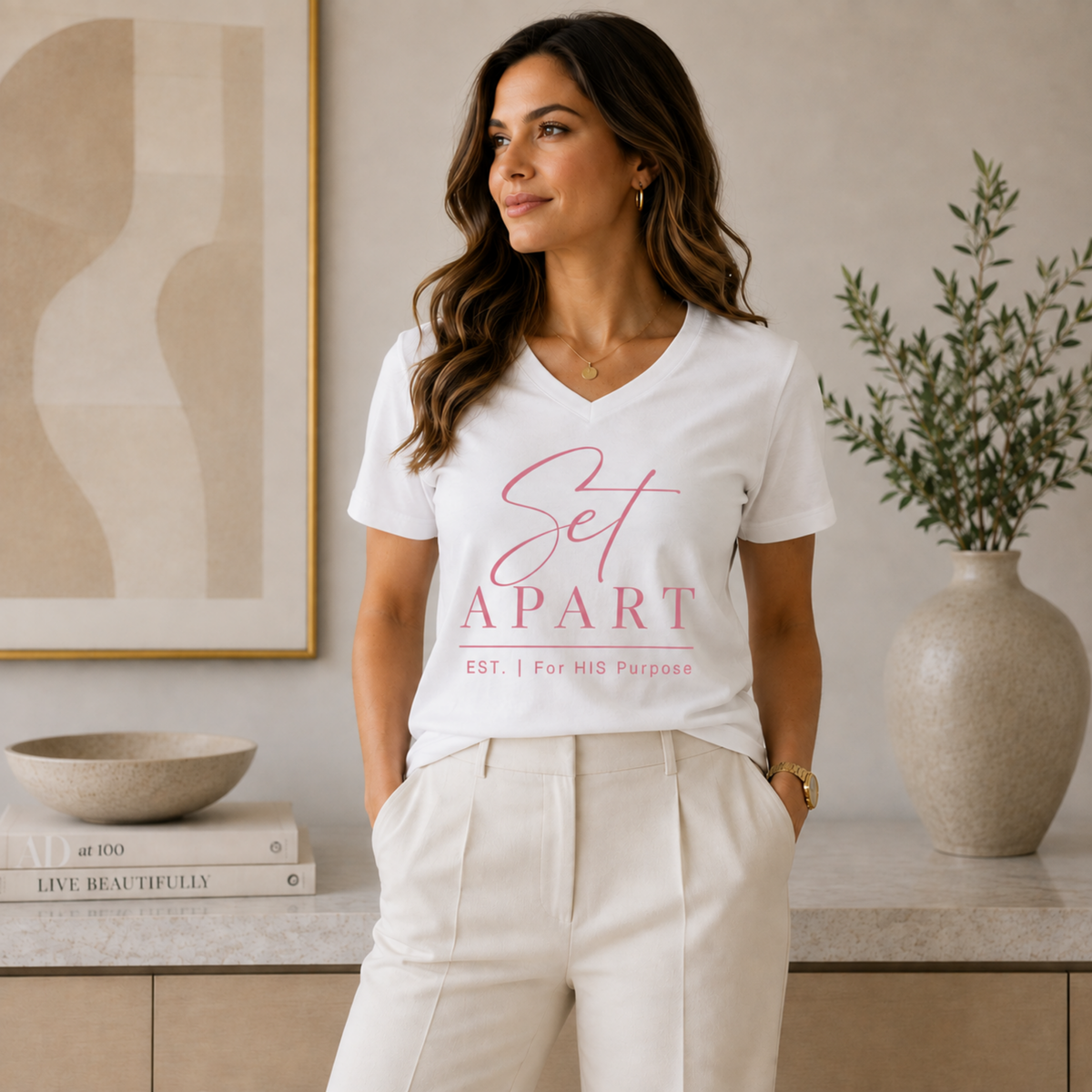 Set Apart Christian V-Neck T-Shirt