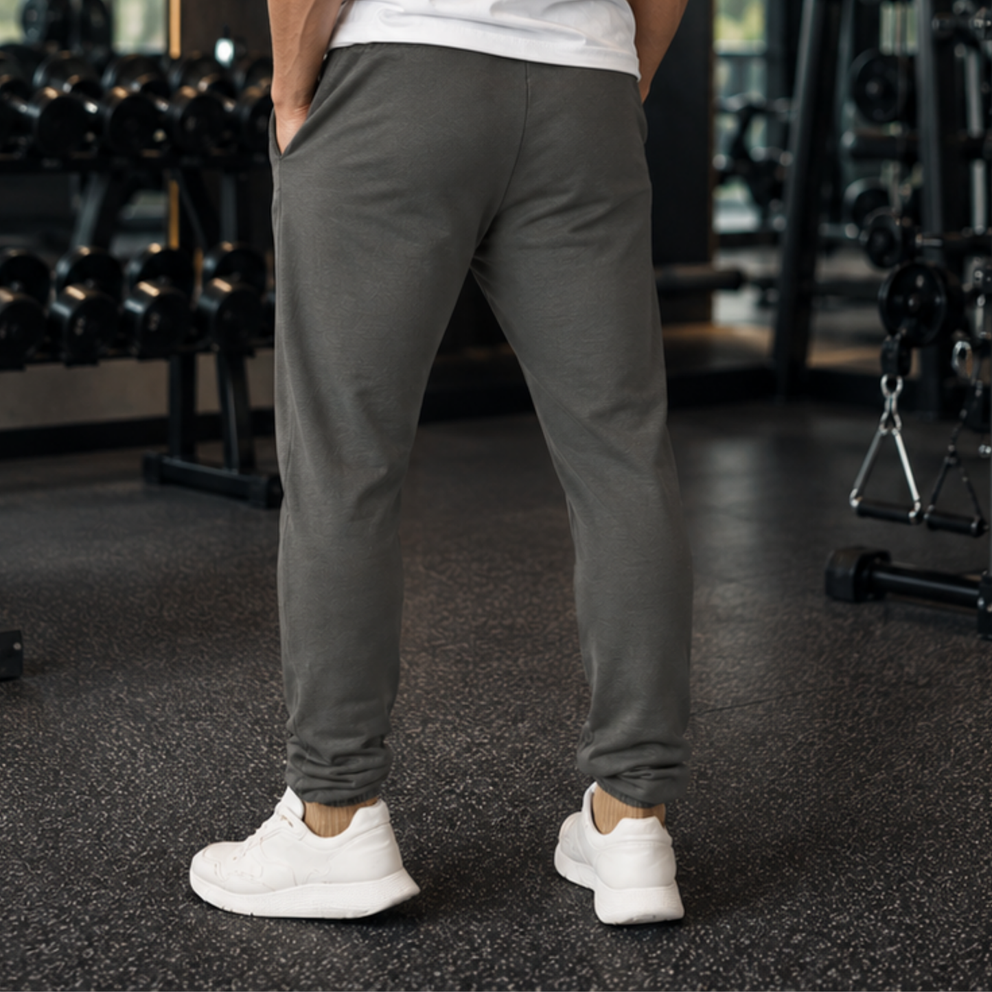 Garment-Dyed Fleece Sweatpants — Minimal Logo Joggers
