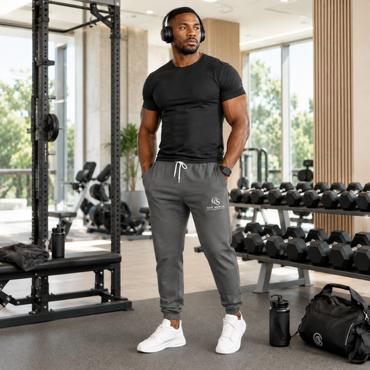Garment-Dyed Fleece Sweatpants — Minimal Logo Joggers