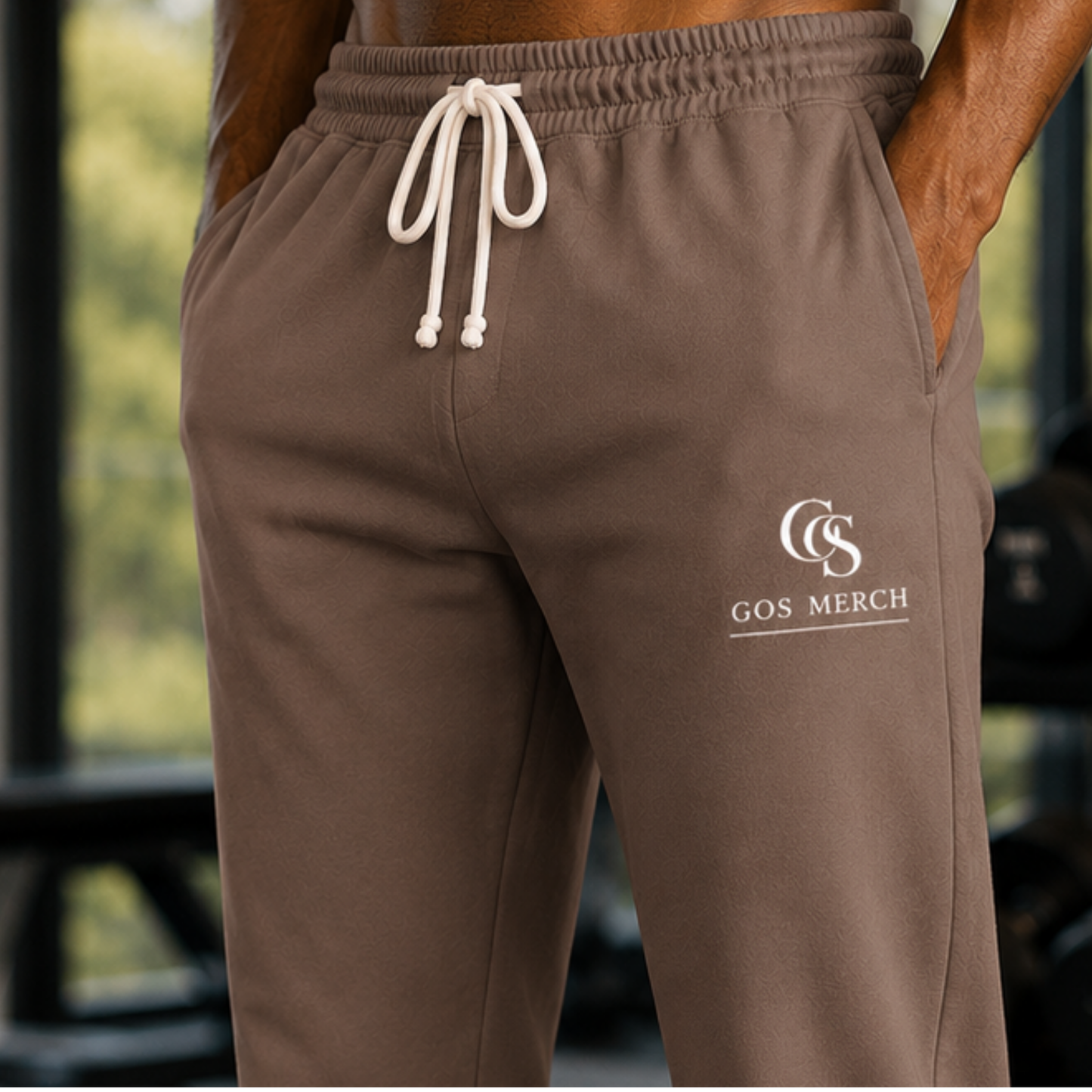 Garment-Dyed Fleece Sweatpants — Minimal Logo Joggers