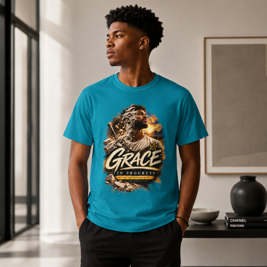Grace in Progress T-Shirt — Inspirational Christian Graphic Tee