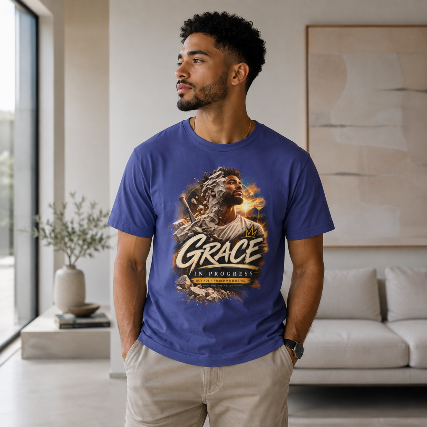 Grace in Progress T-Shirt — Inspirational Christian Graphic Tee