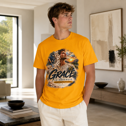 Inspirational 'Grace in Progress' T-Shirt — Christian Faith Graphic Tee