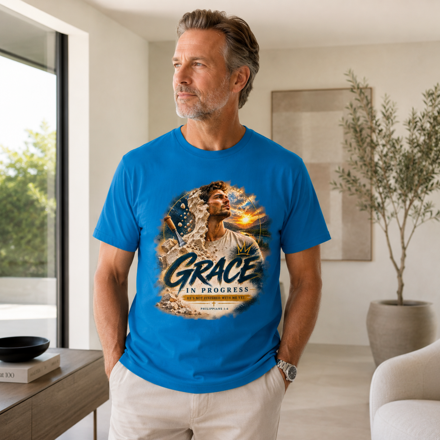 Inspirational 'Grace in Progress' T-Shirt — Christian Faith Graphic Tee