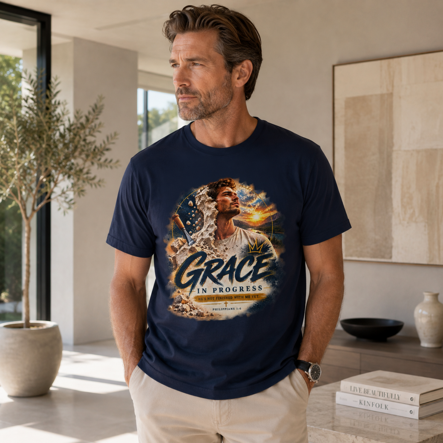 Inspirational 'Grace in Progress' T-Shirt — Christian Faith Graphic Tee