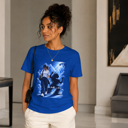 T‑Shirt — "The Battle Is HIS" Spiritual Guardian Graphic Tee