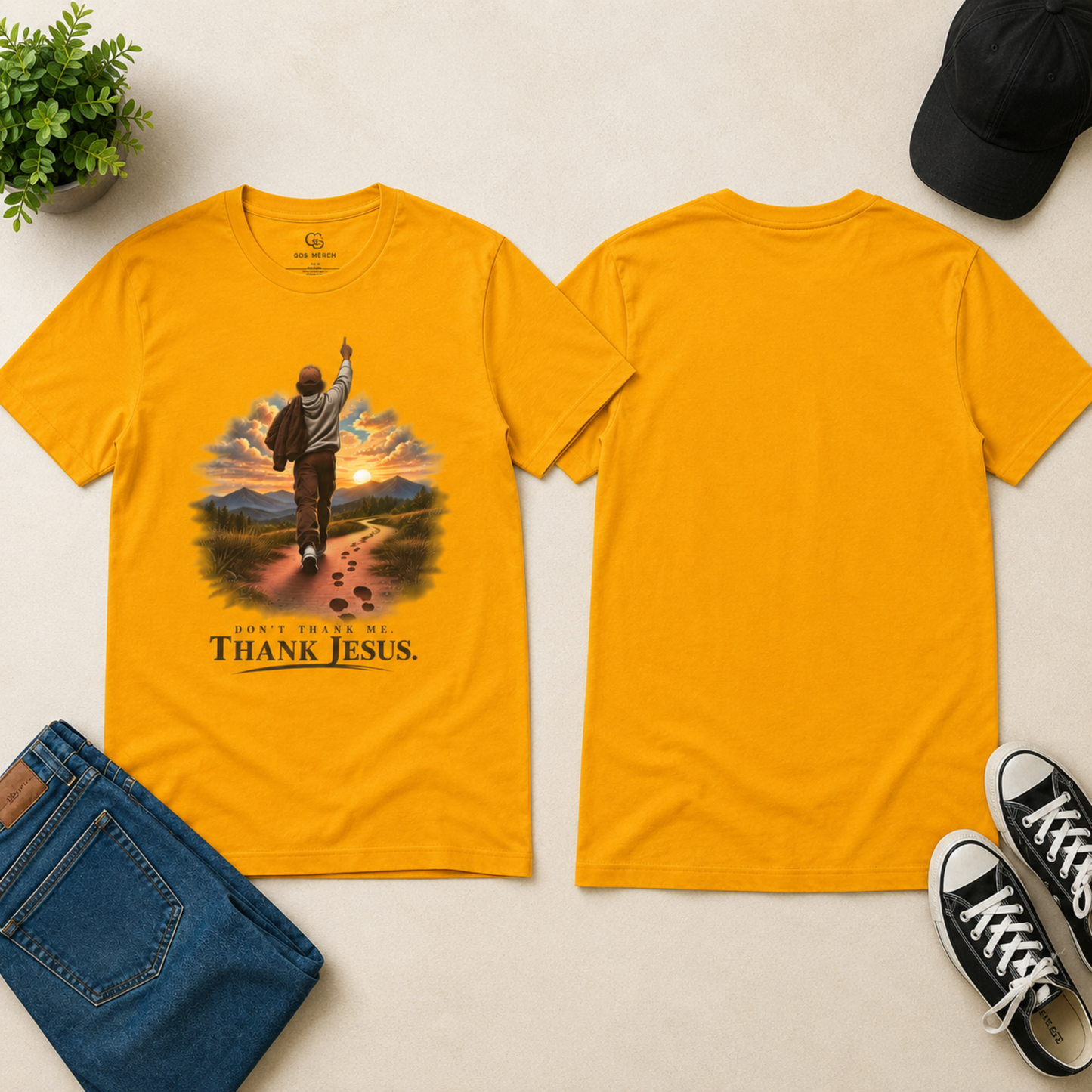 Don’t Thank Me. Thank Jesus. Christian Graphic T-Shirt