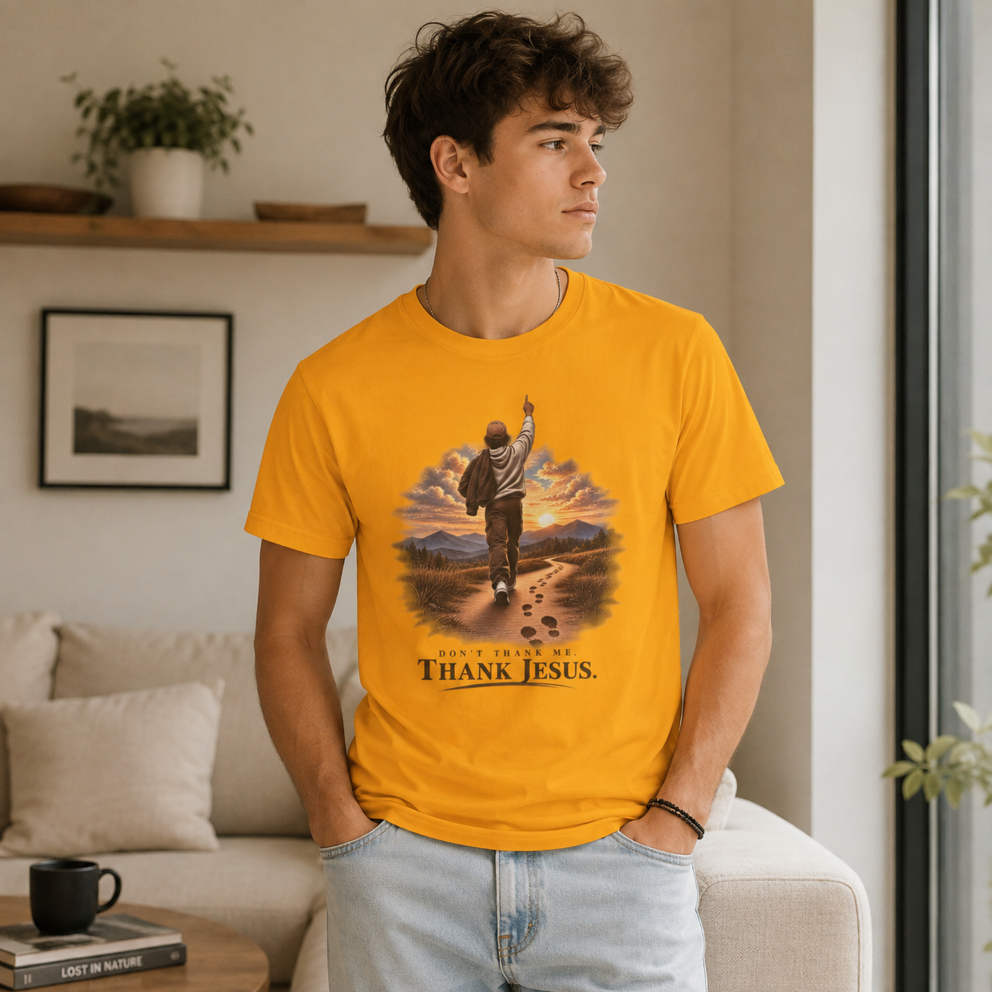 Don’t Thank Me. Thank Jesus. Christian Graphic T-Shirt