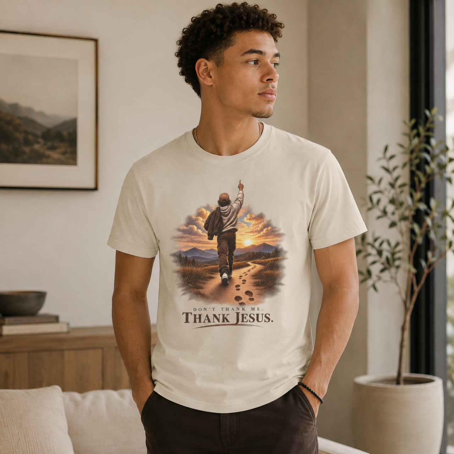 Don’t Thank Me. Thank Jesus. Christian Graphic T-Shirt