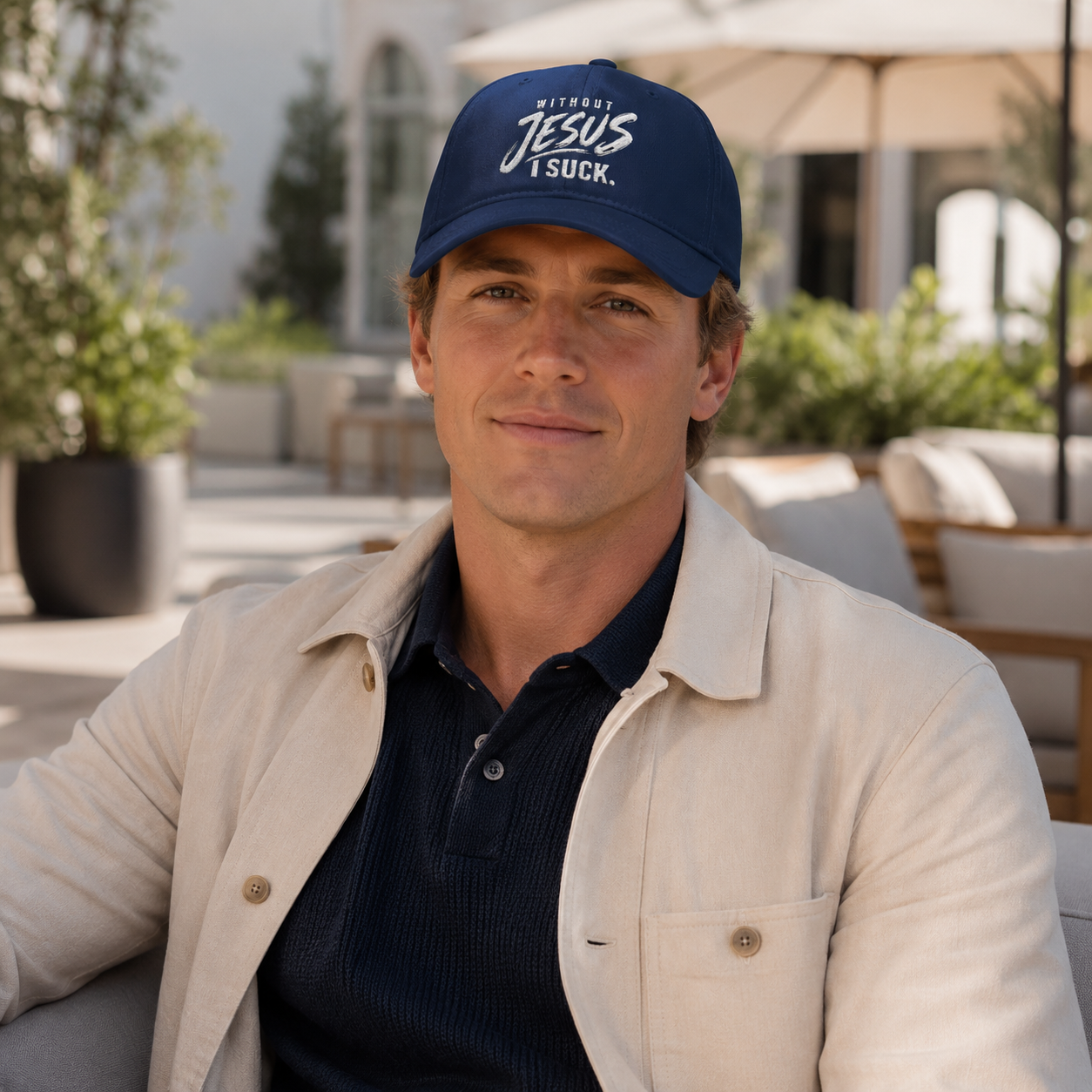 Without Jesus I Suck Embroidered Christian Baseball Cap