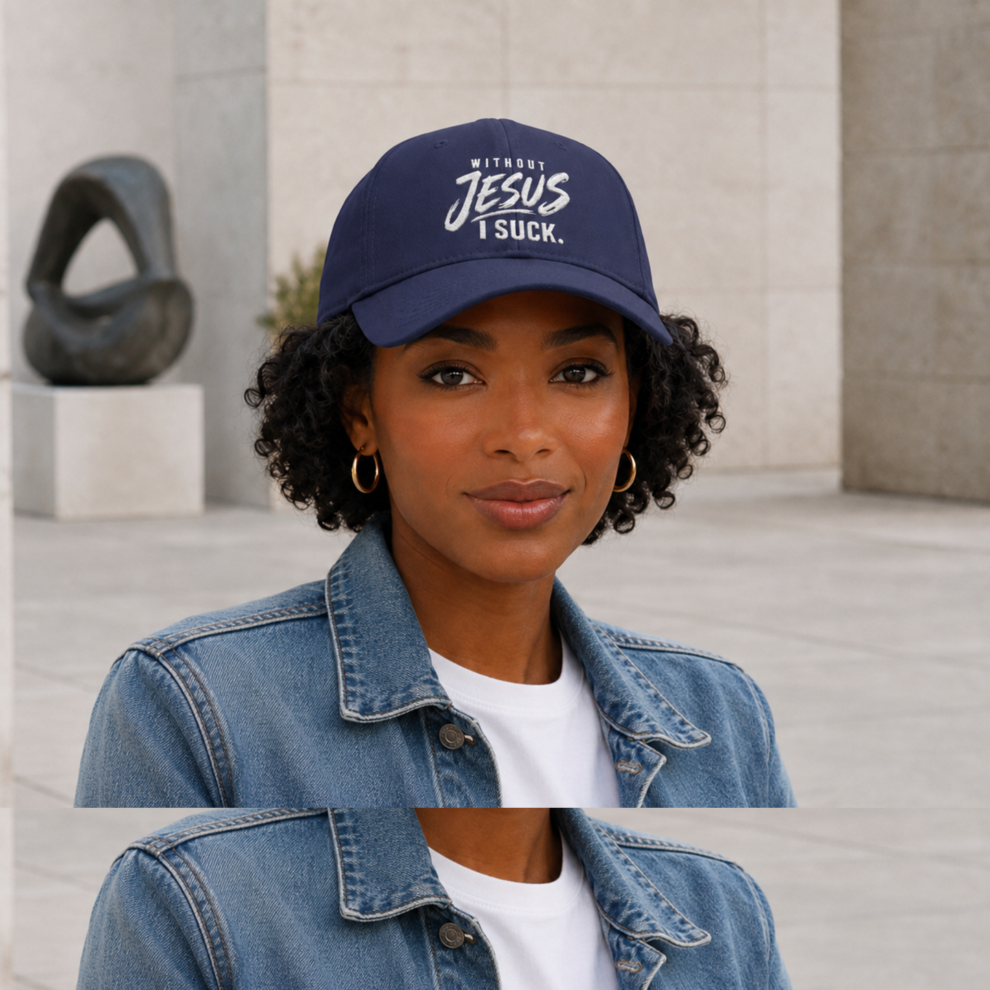 Without Jesus I Suck Embroidered Christian Baseball Cap
