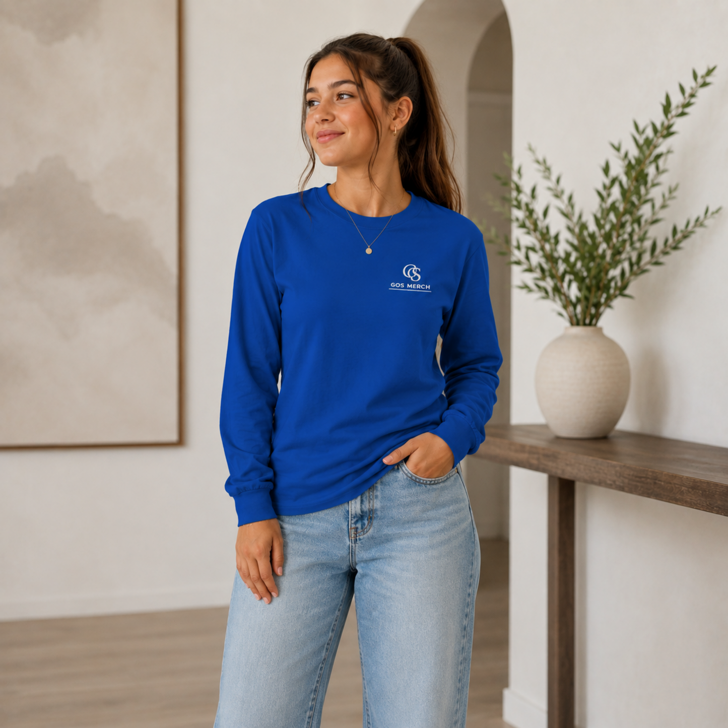 GOS MERCH Signature Long Sleeve Tee | Classic Cotton Essential