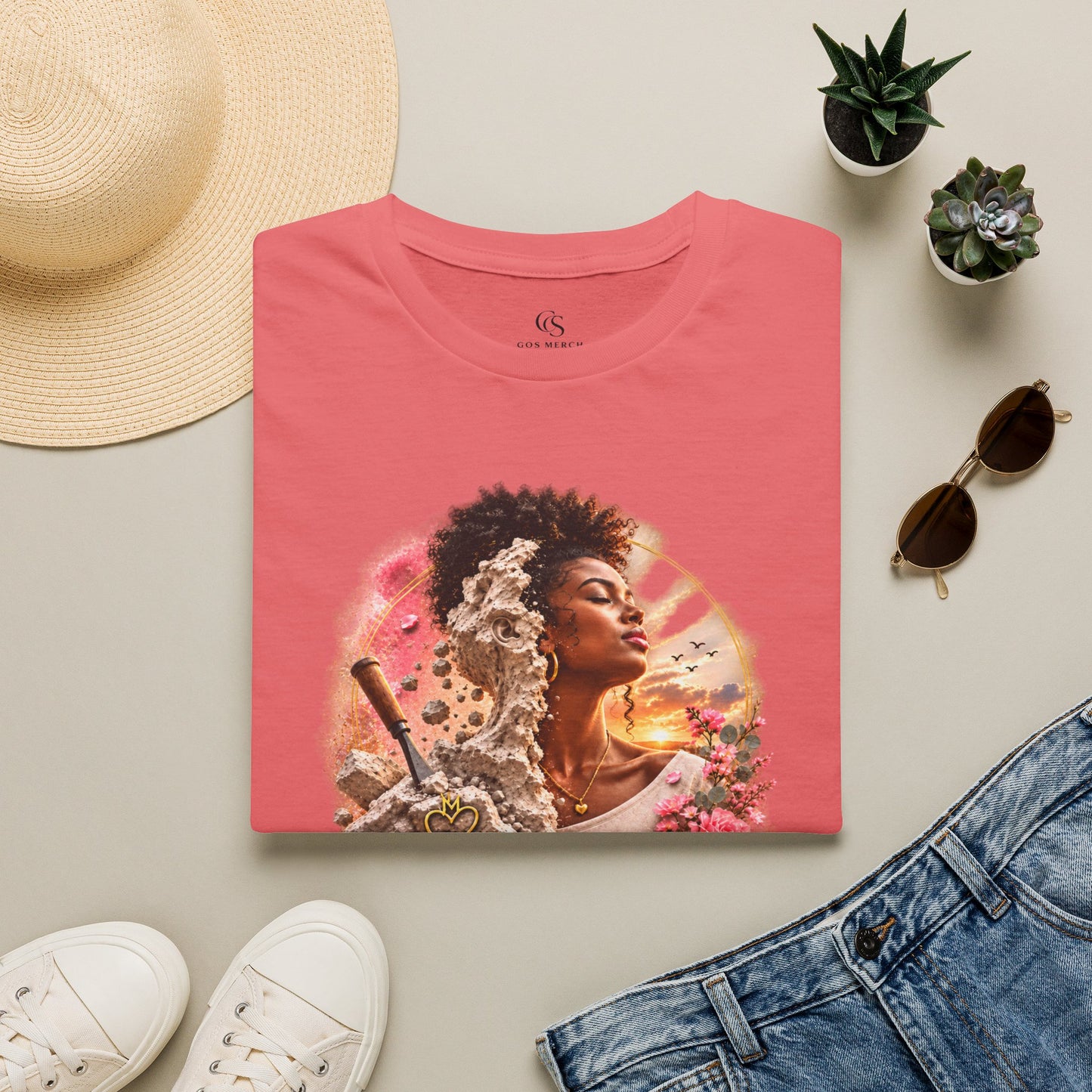 Grace In Progress Women's T-Shirt — Inspirational Afrocentric Portrait Tee